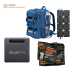 Kit 2- Kit de emergência: Mochila, Power Bank, Painel Solar e Comida