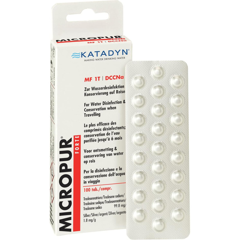 Micropur (Purificador de água) FORTE MF 1T/100 (4x 25 Pastilhas)