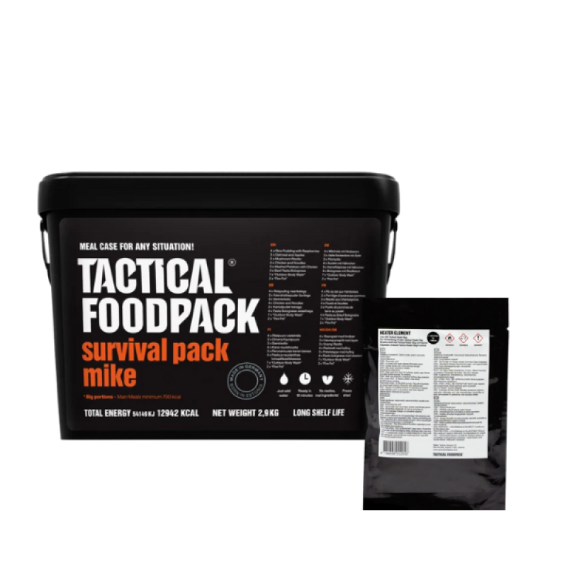 Tactical food |Weekpack Survival MIKE | Com sistema de aquecimento