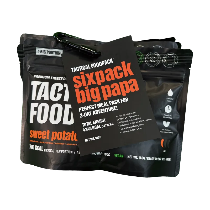 Tactical food | Sixpack Big PAPA| Comida para 2 dias