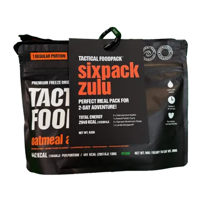 Tactical food | Sixpack ZULU | Comida vegan para dois dias