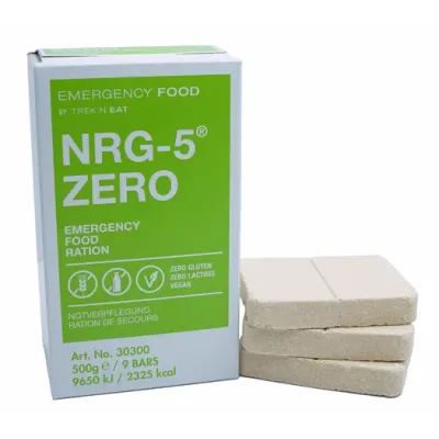 NRG-5® ZERO | Ração Alimentar de Emergência Vegan 1 Pessoa 72horas