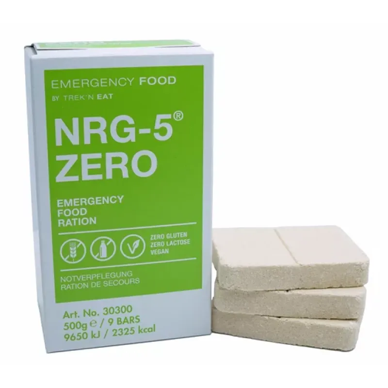 NRG-5® ZERO | Ração Alimentar de Emergência Vegan 1 Pessoa 72horas