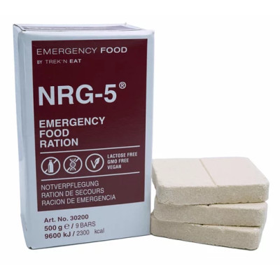 NRG-5® | Ração Alimentar de Emergência Vegan 1 Pessoa 72horas