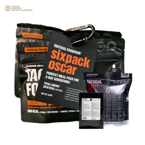 Tactical food Premium Oscar |  Comida para 2 dias + Saco de aquecimento reutilizável